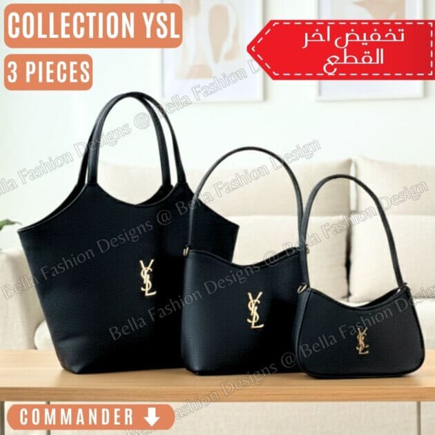 Collection YSL – Cuir PU Noir